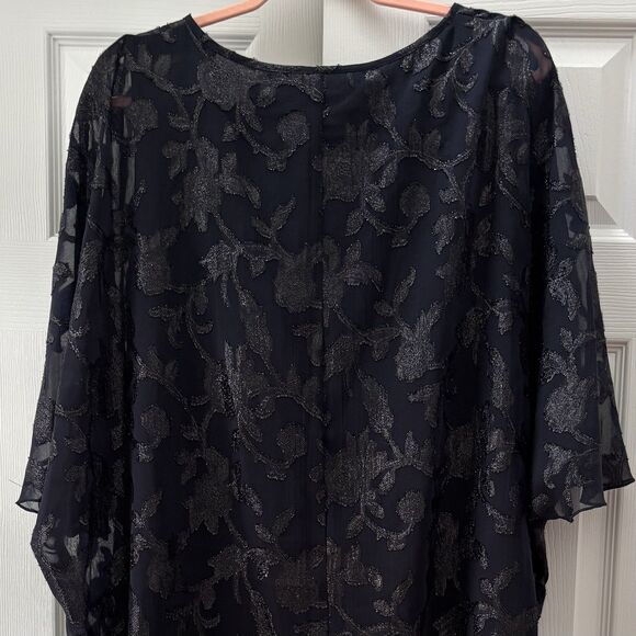 NEW Connected Apparel Dress 18W Navy Sleeveless Pullover with 27" Shawl NWT - Picture 10 of 14